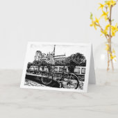 Carte de note Notre Dame 5x7 (Fleur jaune)