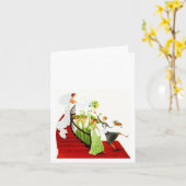 Carte de note nuptiale de rétro de mariage de (Fleur jaune)