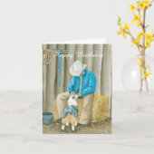 Carte de note occidentale d'anniversaire d'art de (Fleur jaune)