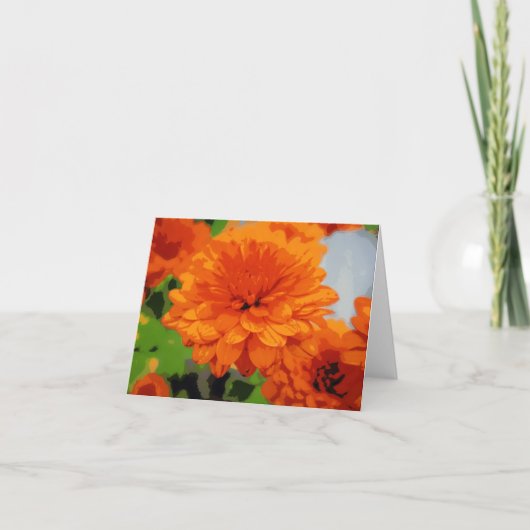 Carte de note orange lumineuse de mamans (Devant)