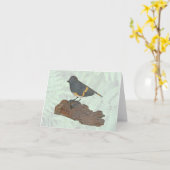 Carte de note Oriole en bois (Fleur jaune)