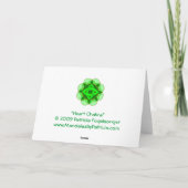 Carte de note "Ouverture du coeur chakra" (Dos)