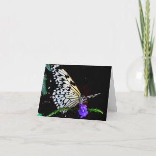Carte de note papillon