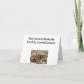 Carte de note papillon de l'amiral rouge (Dos)
