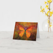 Carte de note papillon fantaisie (Fleur jaune)