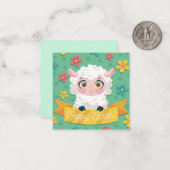 Carte de note Pâques mignonne (Devant/Arrière en situation)