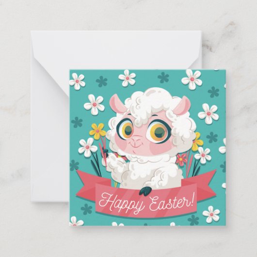 Carte de note Pâques mignonne (Devant)