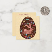 Carte de note Pâques mignonne (Devant/Arrière en situation)