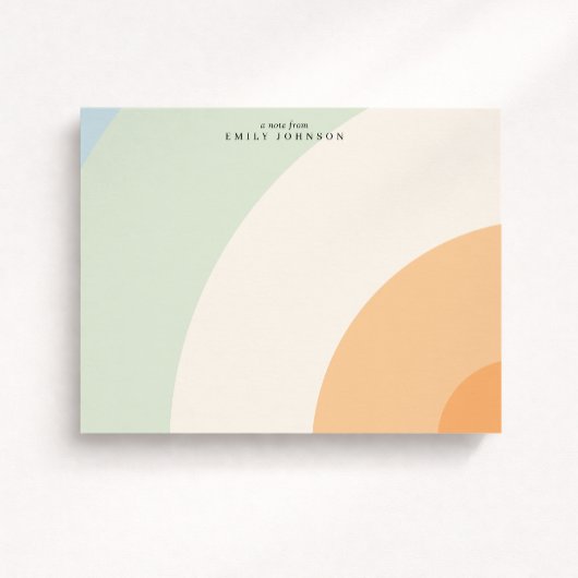 Carte de note pastel Soft Arc