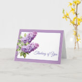 Carte de note pensée de lilas (Fleur jaune)