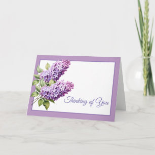 Carte de note pensée de lilas