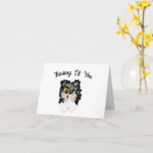 Carte de note ; Pensée pour toi (Fleur jaune)