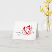 Carte de note Pensées pour toi (Fleur jaune)