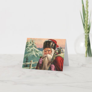 Carte de note Père Noël Alpine