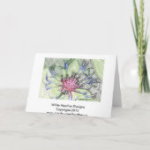 Carte de note personnalisable de fleur d'étoile de (Dos)