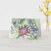 Carte de note personnalisable de fleur d'étoile de (Fleur jaune)