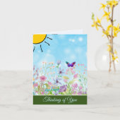 Carte de note personnalisable de jardin printanier (Fleur jaune)