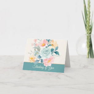 Carte de note personnalisable florale aquarelle pa