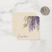 Carte de note personnalisable Wisteria (Devant/Arrière en situation)