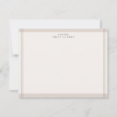 Carte de note personnalisée à bordure neutre moder (Devant)