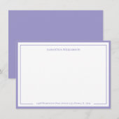 Carte de note personnalisée à bordure simple stati (Devant / Derrière)