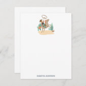 Carte de note personnalisée à thème Cowboy (Devant / Derrière)