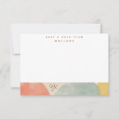 Carte de note personnalisée Abstraite colorée (Devant)