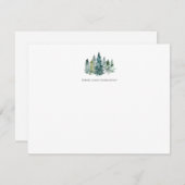 Carte de note personnalisée Arbres À feuillage per (Devant / Derrière)