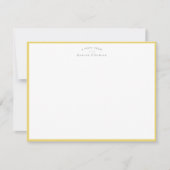 Carte de note personnalisée avec bordure jaune mod (Devant)