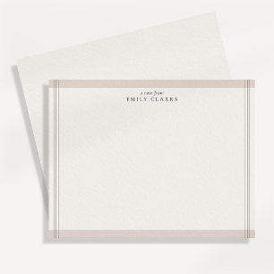 Carte de note personnalisée avec bordure neutre mo