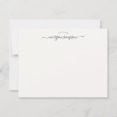 Carte de note personnalisée avec écriture élégante (Devant)