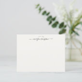 Carte de note personnalisée avec écriture élégante (Debout devant)