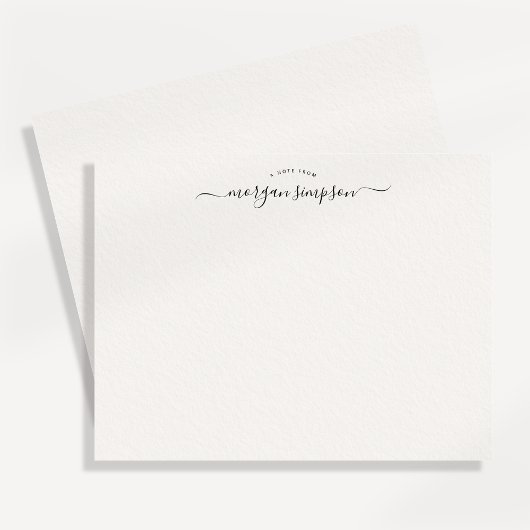 Carte de note personnalisée avec écriture élégante