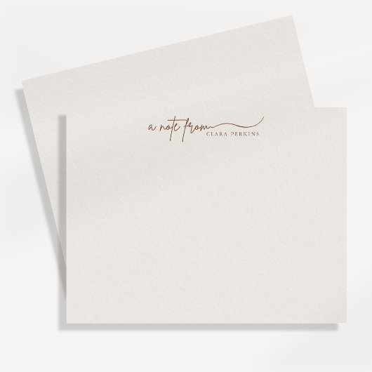 Carte de note personnalisée avec écriture moderne