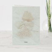 Carte de note personnalisée avec feuille de feuill (Dos)