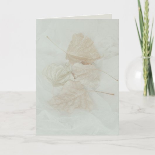 Carte de note personnalisée avec feuille de feuill (Devant)