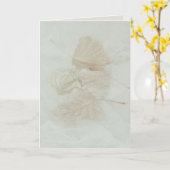 Carte de note personnalisée avec feuille de feuill (Fleur jaune)