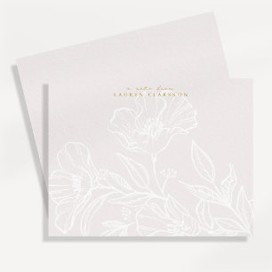 Carte de note personnalisée avec illustration flor
