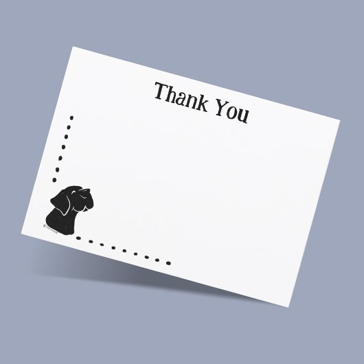 Carte de note personnalisée Black Lab Cute Dog Fla