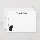Carte de note personnalisée Black Lab Cute Dog Fla (Devant)