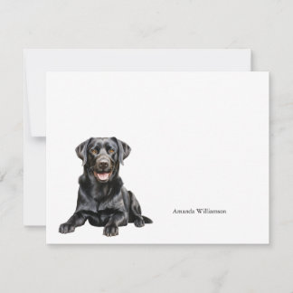 Carte de note personnalisée Black Labrador