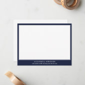 Carte de note personnalisée bleu homme d'affaires  (Devant/Arrière en situation)