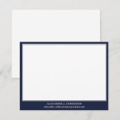 Carte de note personnalisée bleu homme d'affaires  (Devant / Derrière)