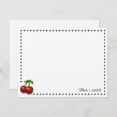 Carte de note personnalisée Cerises (Devant / Derrière)