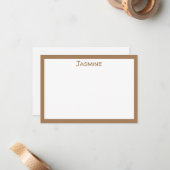 Carte de note personnalisée classique plate (Devant/Arrière en situation)