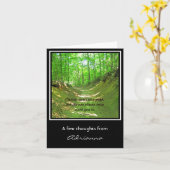 Carte de note personnalisée de chemin forestier (Fleur jaune)