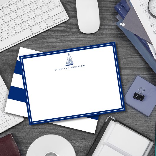 Carte de note personnalisée de la marine nautique