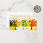 Carte de note personnalisée des arbres d'automne (Devant/Arrière en situation)