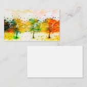 Carte de note personnalisée des arbres d'automne (Devant / Derrière)