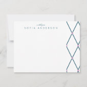 Carte de note personnalisée du Motif de treillis g (Devant)